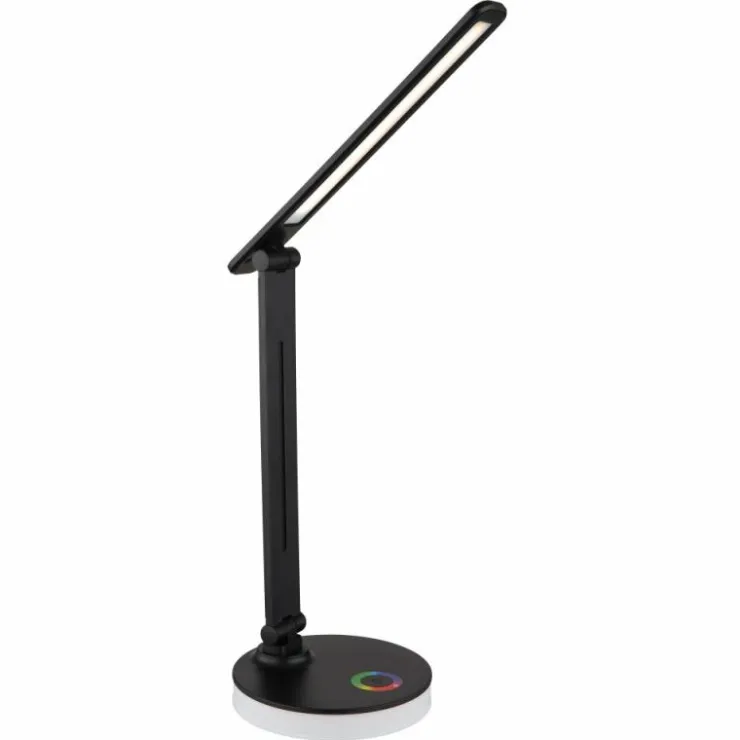 Luminaires Globo Lighting Éclairage Led|Lampe de table Globo GERALDO LED Noir, 1 lumière, Changeur de couleurs