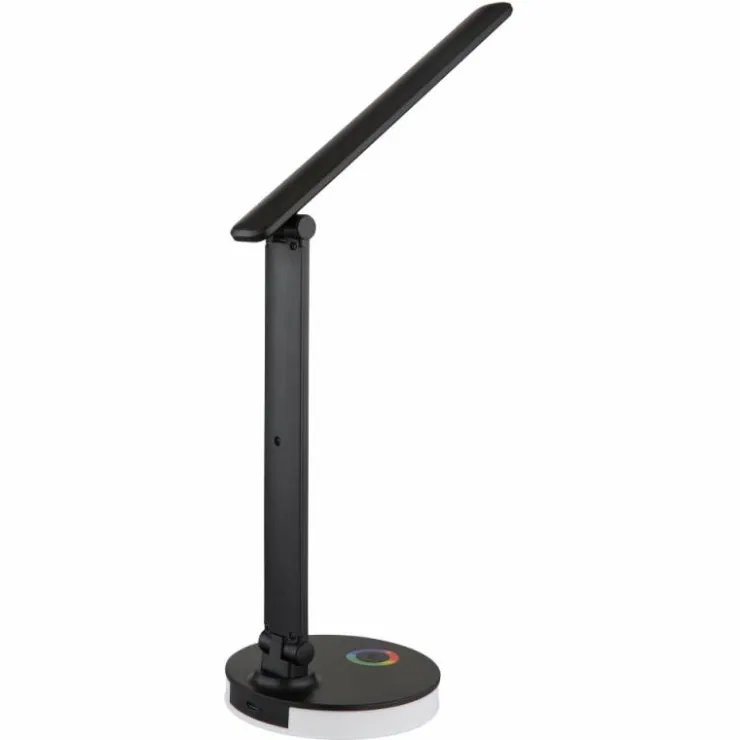 Luminaires Globo Lighting Éclairage Led|Lampe de table Globo GERALDO LED Noir, 1 lumière, Changeur de couleurs