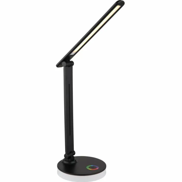 Luminaires Globo Lighting Éclairage Led|Lampe de table Globo GERALDO LED Noir, 1 lumière, Changeur de couleurs