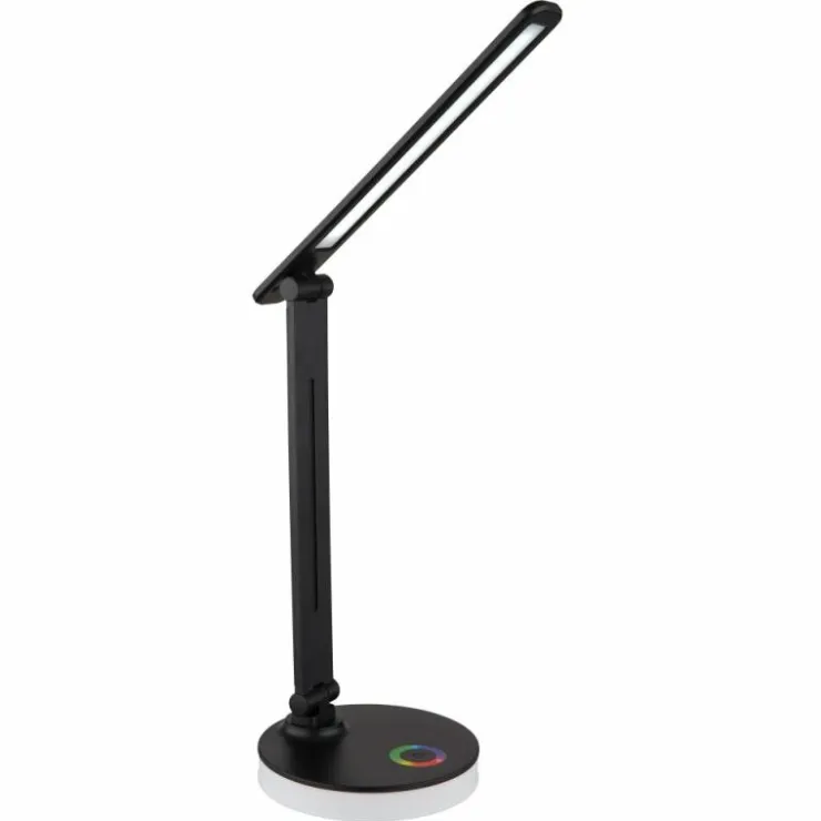 Luminaires Globo Lighting Éclairage Led|Lampe de table Globo GERALDO LED Noir, 1 lumière, Changeur de couleurs