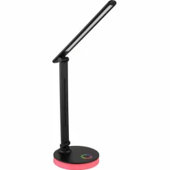 Luminaires Globo Lighting Éclairage Led|Lampe de table Globo GERALDO LED Noir, 1 lumière, Changeur de couleurs