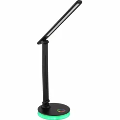 Luminaires Globo Lighting Éclairage Led|Lampe de table Globo GERALDO LED Noir, 1 lumière, Changeur de couleurs