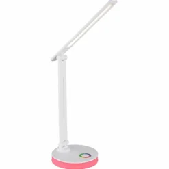 Luminaires Globo Lighting Lampes À Poser|Lampe de table Globo GERALDO LED Blanc, 1 lumière, Changeur de couleurs