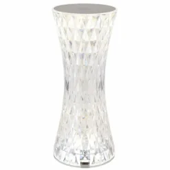 Luminaires Globo Lighting Lampes À Poser|Lampe de table Globo GIXI LED Argenté, Transparent, 1 lumière, Changeur de couleurs