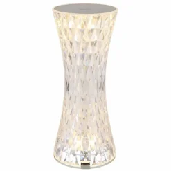 Luminaires Globo Lighting Lampes À Poser|Lampe de table Globo GIXI LED Argenté, Transparent, 1 lumière, Changeur de couleurs