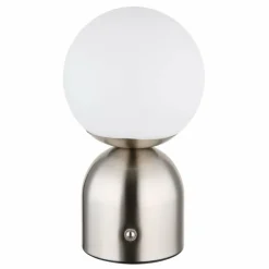 Luminaires Globo Lighting Éclairage Led|Lampe de table Globo JULSY LED Nickel mat, 1 lumière