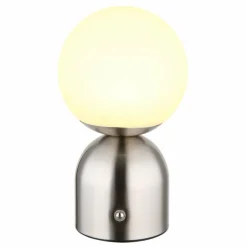 Luminaires Globo Lighting Éclairage Led|Lampe de table Globo JULSY LED Nickel mat, 1 lumière