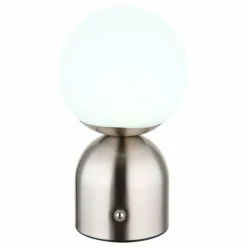Luminaires Globo Lighting Éclairage Led|Lampe de table Globo JULSY LED Nickel mat, 1 lumière