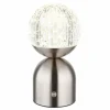 Luminaires Globo Lighting Éclairage Led|Lampe de table Globo JULSY LED Nickel mat, 1 lumière