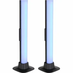 Lampe de table Globo POLLIVER LED Noir, 1 lumière, Changeur de couleurs