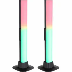 Lampe de table Globo POLLIVER LED Noir, 1 lumière, Changeur de couleurs