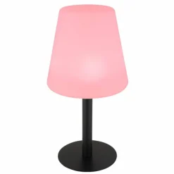 Lampe de table Globo SOLAR LED Noir, 8 lumières, Changeur de couleurs