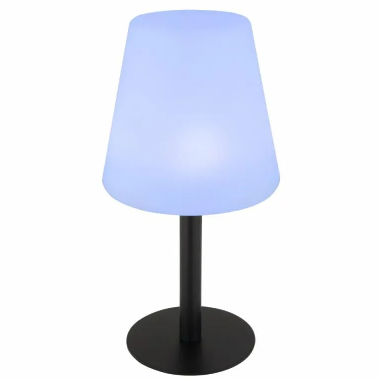 Lampe de table Globo SOLAR LED Noir, 8 lumières, Changeur de couleurs