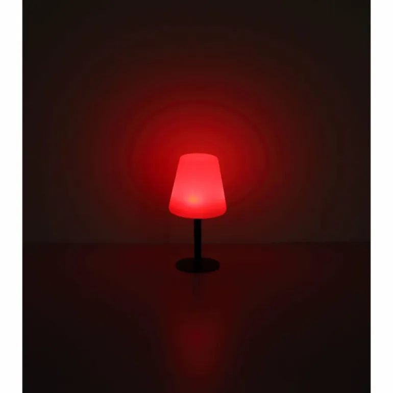 Lampe de table Globo SOLAR LED Noir, 8 lumières, Changeur de couleurs