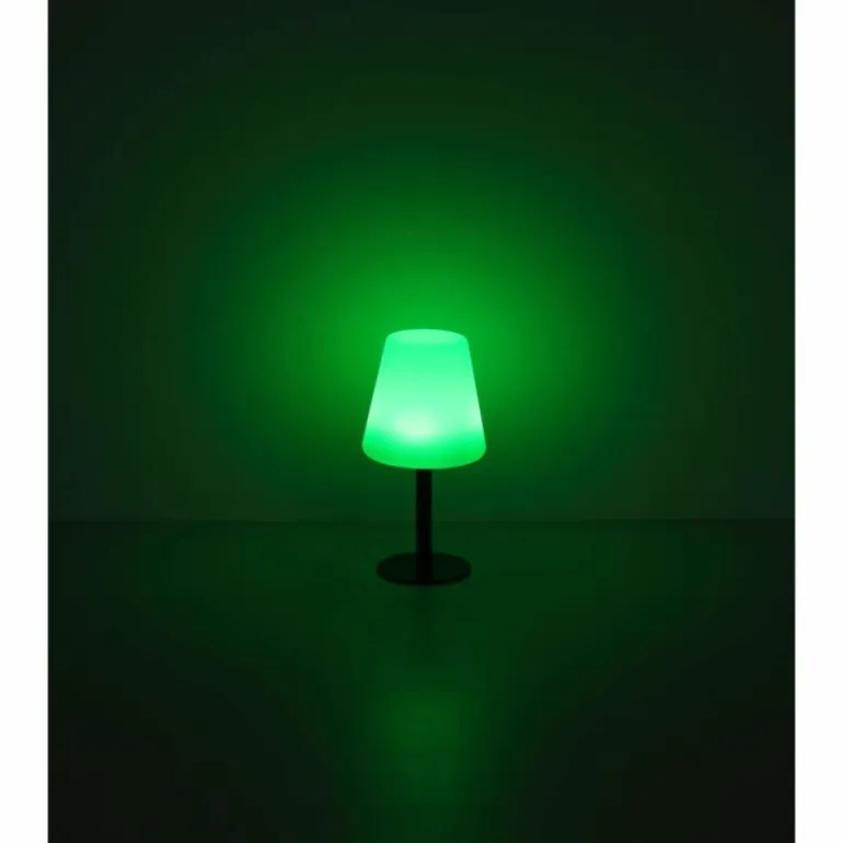 Lampe de table Globo SOLAR LED Noir, 8 lumières, Changeur de couleurs