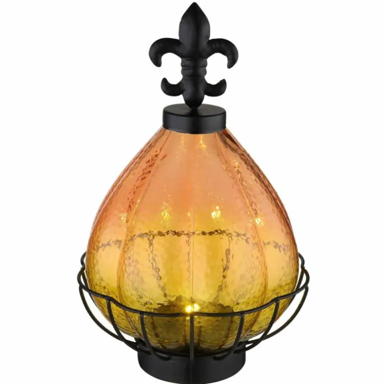 Lampe de table Globo SOLAR LED Noir, 1 lumière, Télécommandes