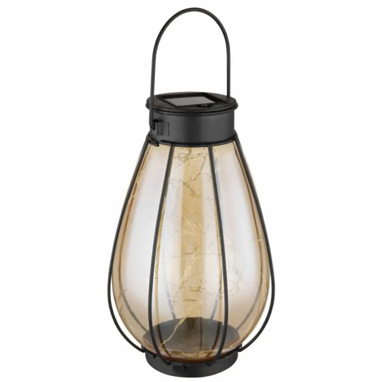 Lampe de table Globo SOLAR LED Noir, 40 lumières