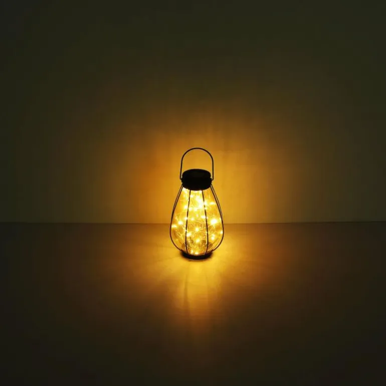 Lampe de table Globo SOLAR LED Noir, 40 lumières
