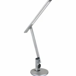 Luminaires Globo Lighting Éclairage Led|Lampe de table Globo SOLANA LED Aluminium brossé, Blanc, 1 lumière