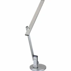 Luminaires Globo Lighting Éclairage Led|Lampe de table Globo SOLANA LED Aluminium brossé, Blanc, 1 lumière