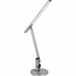 Luminaires Globo Lighting Éclairage Led|Lampe de table Globo SOLANA LED Aluminium brossé, Blanc, 1 lumière