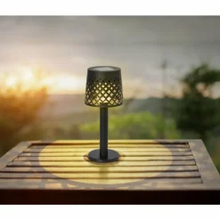 Lampe de table Globo SOLAR LED Noir, Transparent, 1 lumière