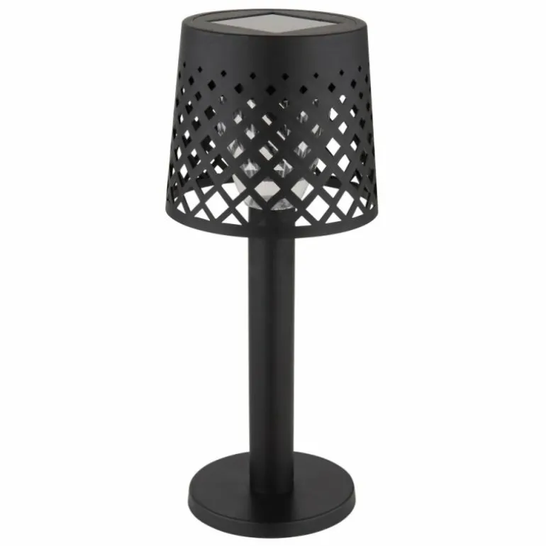 Lampe de table Globo SOLAR LED Noir, Transparent, 1 lumière