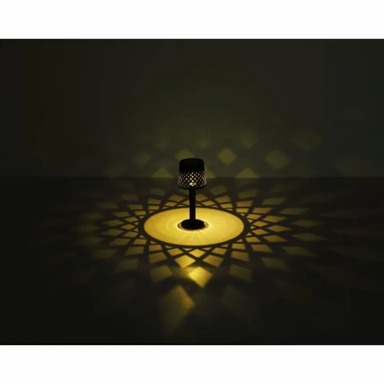 Lampe de table Globo SOLAR LED Noir, Transparent, 1 lumière
