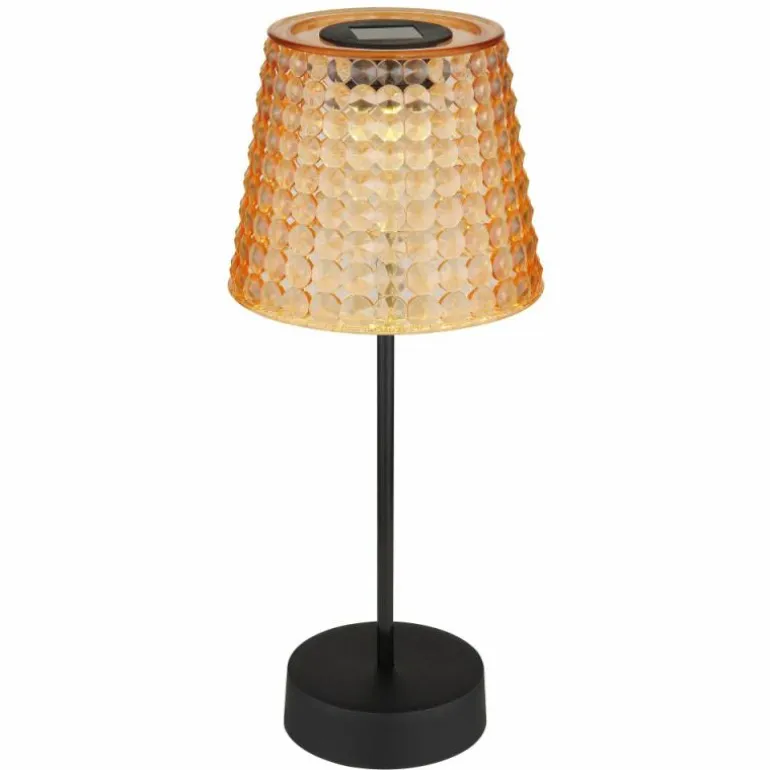 Lampe de table Globo SOLAR LED Ambre, Noir, 1 lumière