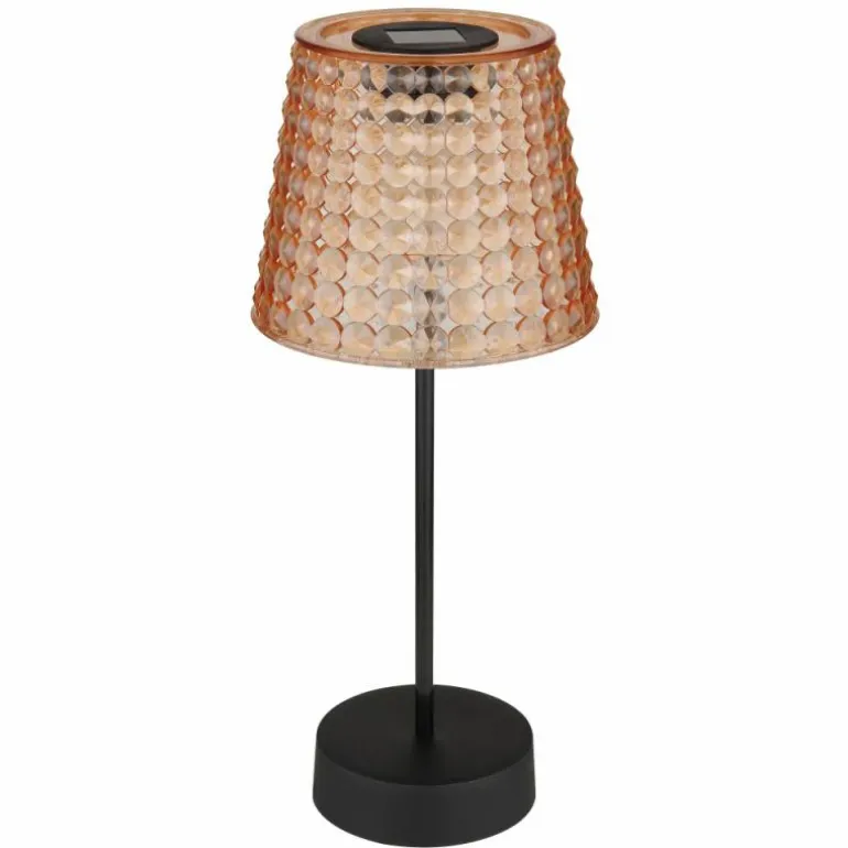 Lampe de table Globo SOLAR LED Ambre, Noir, 1 lumière