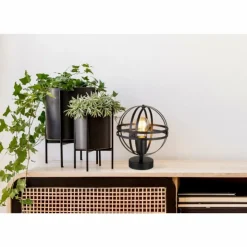 Luminaires Globo Lighting Lampes À Poser|Lampe de table Globo TAMARA Noir, 1 lumière