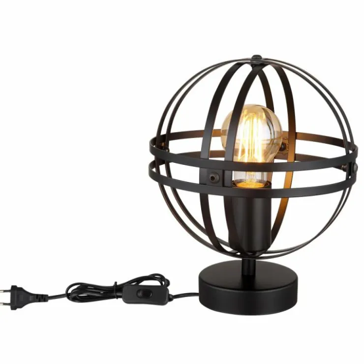 Luminaires Globo Lighting Lampes À Poser|Lampe de table Globo TAMARA Noir, 1 lumière