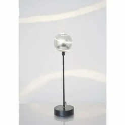 Luminaires Holländer Lampes À Poser|Lampe de table Holländer PICCOLA PALLA Noir, Argenté, 1 lumière