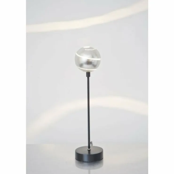 Luminaires Holländer Lampes À Poser|Lampe de table Holländer PICCOLA PALLA Noir, Argenté, 1 lumière