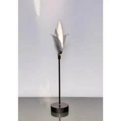 Luminaires Holländer Lampes À Poser|Lampe de table Holländer PICCOLA AIRONE Noir, Argenté, 1 lumière