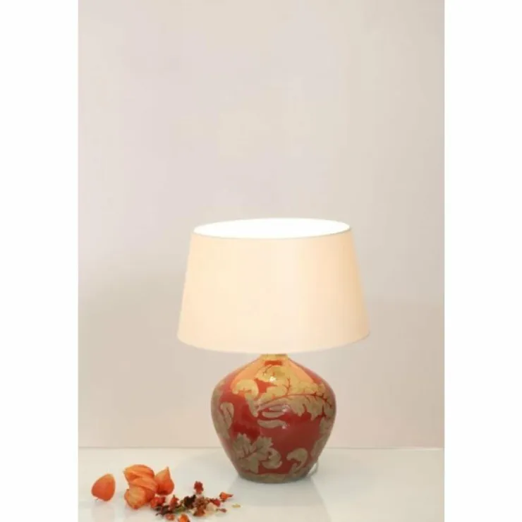 Luminaires Holländer Lampes À Poser|Lampe de table Holländer TOULOUSE Gris, Rouge, 1 lumière