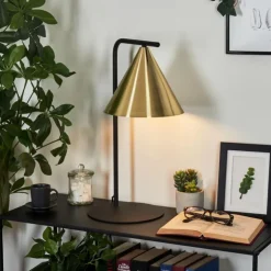 hofstein Lampes À Poser|Lampe de table Hueso Noir, 1 lumière