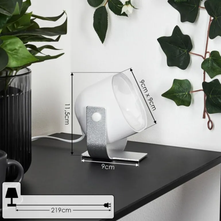 Lampe de table iDual Lilas LED Argenté, 1 lumière, Changeur de couleurs