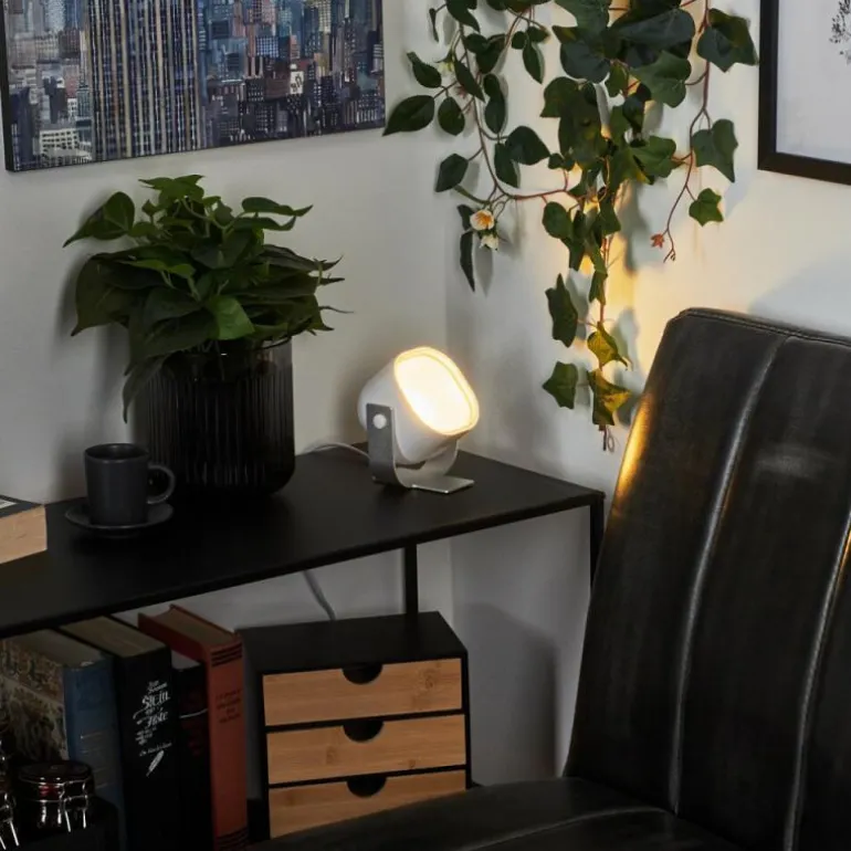Lampe de table iDual Lilas LED Argenté, 1 lumière, Changeur de couleurs