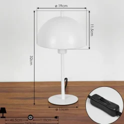 hofstein Lampes À Poser|Lampe de table Kaitulai Blanc, 1 lumière