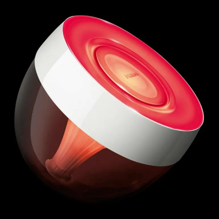 Lampe de table, kit d'extension Philips Hue Ambiance White & Color Iris LED Transparent, Blanc, 1 lumière, Changeur de couleurs