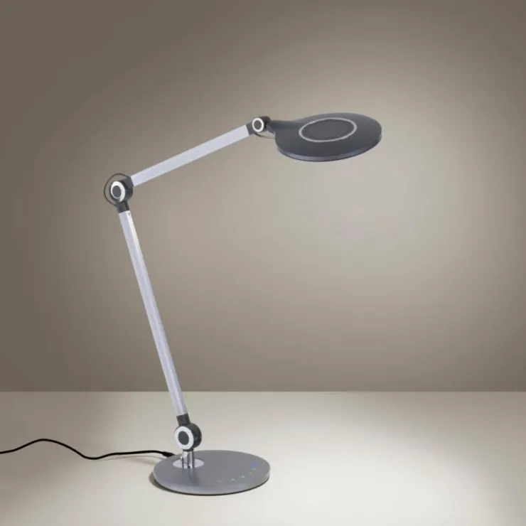 Luminaires Leuchten Direkt Éclairage Led|Lampe de table Leuchten-Direkt NIKLAS LED Noir, Argenté, 1 lumière