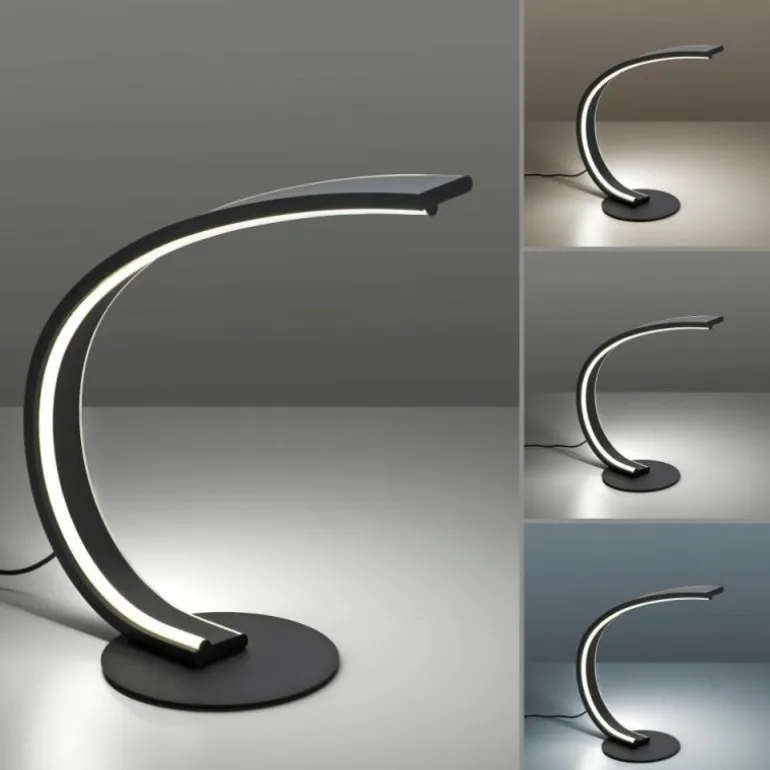 Lampe de table Leuchten-Direkt Q-VITO LED Anthracite, 1 lumière, Télécommandes