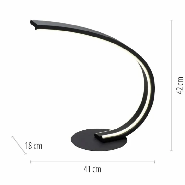 Lampe de table Leuchten-Direkt Q-VITO LED Anthracite, 1 lumière, Télécommandes