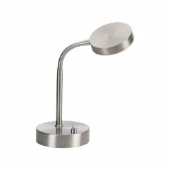Luminaires Leuchten Direkt Éclairage Led|Lampe de table Leuchten-Direkt HENSKEN LED Acier brossé, 1 lumière