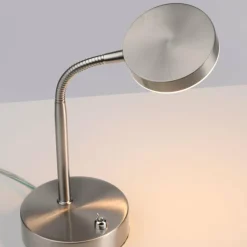 Luminaires Leuchten Direkt Éclairage Led|Lampe de table Leuchten-Direkt HENSKEN LED Acier brossé, 1 lumière