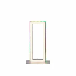 Luminaires Leuchten Direkt Lampes À Poser|Lampe de table Leuchten-Direkt FELIX60 LED Acier brossé, 2 lumières, Télécommandes, Changeur de couleurs