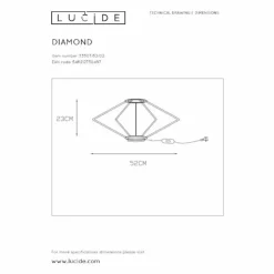 Luminaires Lucide Lampes À Poser|Lampe de table Lucide DIAMOND Laiton, 1 lumière