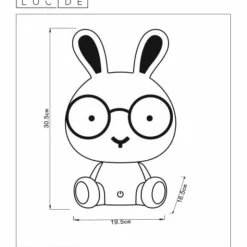 Luminaires Lucide Éclairage Led|Lampe de table Lucide DODO Rabbit LED Rose, 1 lumière