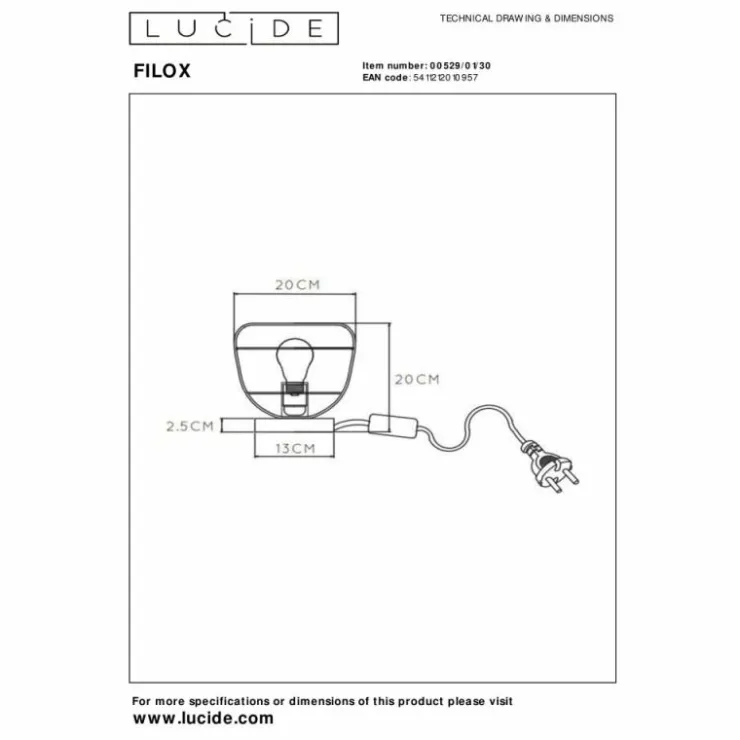 Luminaires Lucide Lampes À Poser|Lampe de table Lucide FILOX Noir, 1 lumière